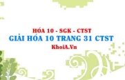 Giải Hóa 10 trang 31 Chân trời Sáng tạo